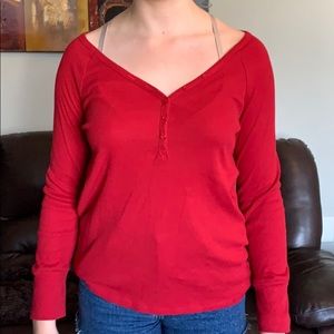 Red long sleeve shirt